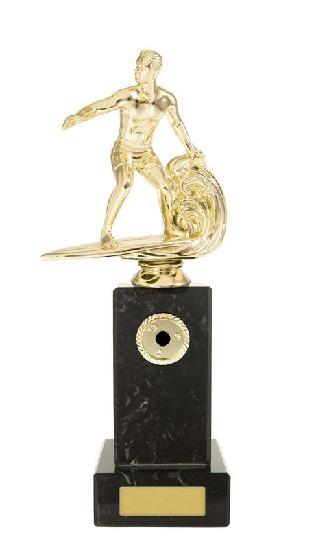 W22-11311 Surfer on Column 20.5cm