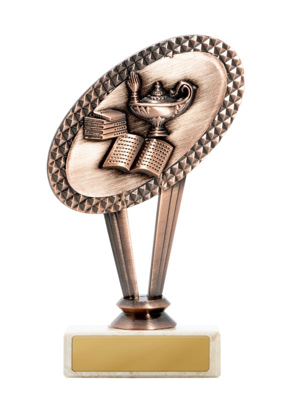 W22-6614 Metal Knowledge Theme on Base 15cm