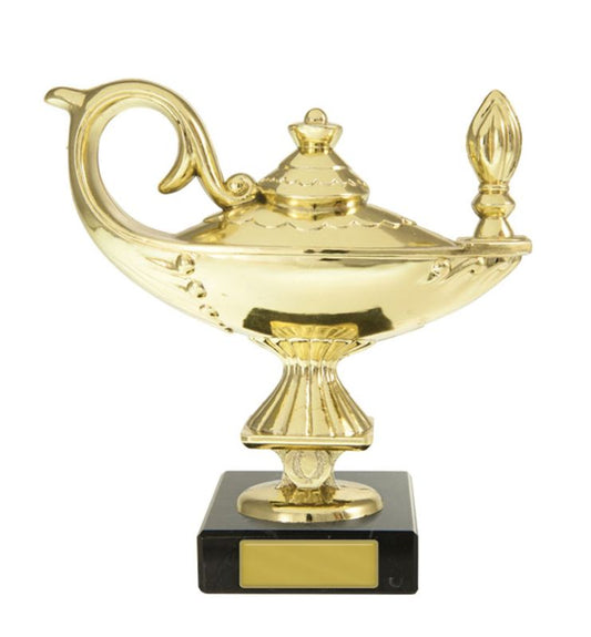 W22-6618 Lamp of Knowledge on Base 13cm
