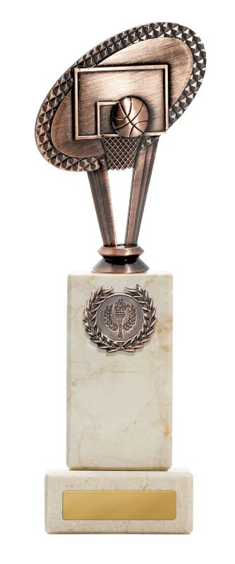 W22-8017 Metal Basketball Theme on Column 25cm