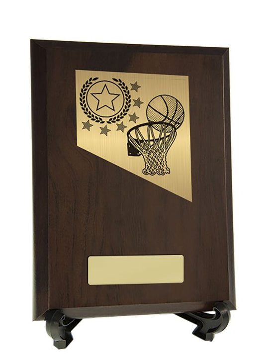 W22-8020 Plaque with Basketball Trim 20cm