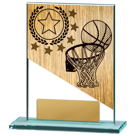 W22-8021 Basketball Theme on Glass 13cm