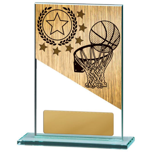 W22-8022 Basketball Theme on Glass 15cm