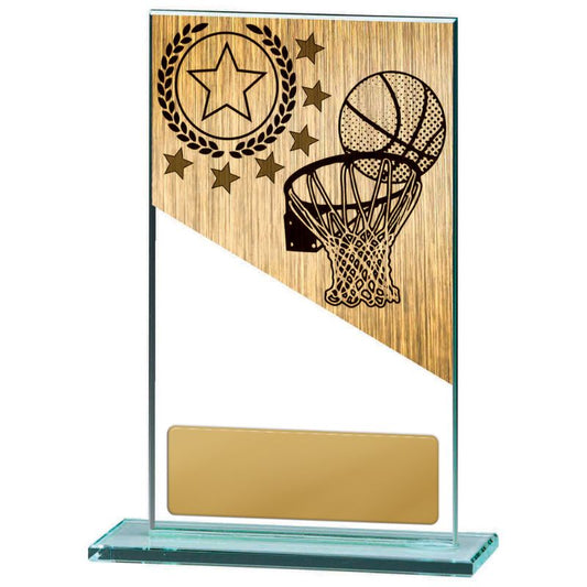 W22-8023 Basketball Theme on Glass 17cm