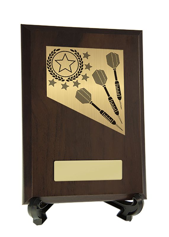 W22-8216 Plaque with Darts Trim 17.5cm