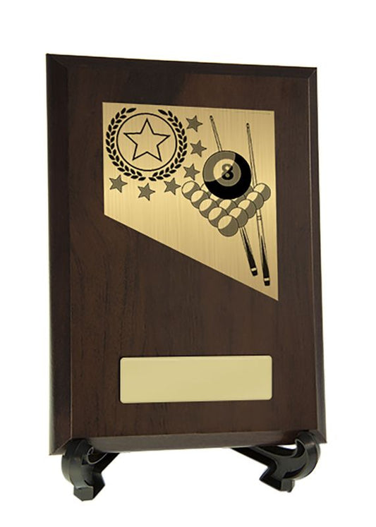 W22-8219 Plaque with Billiards Trim 17.5cm