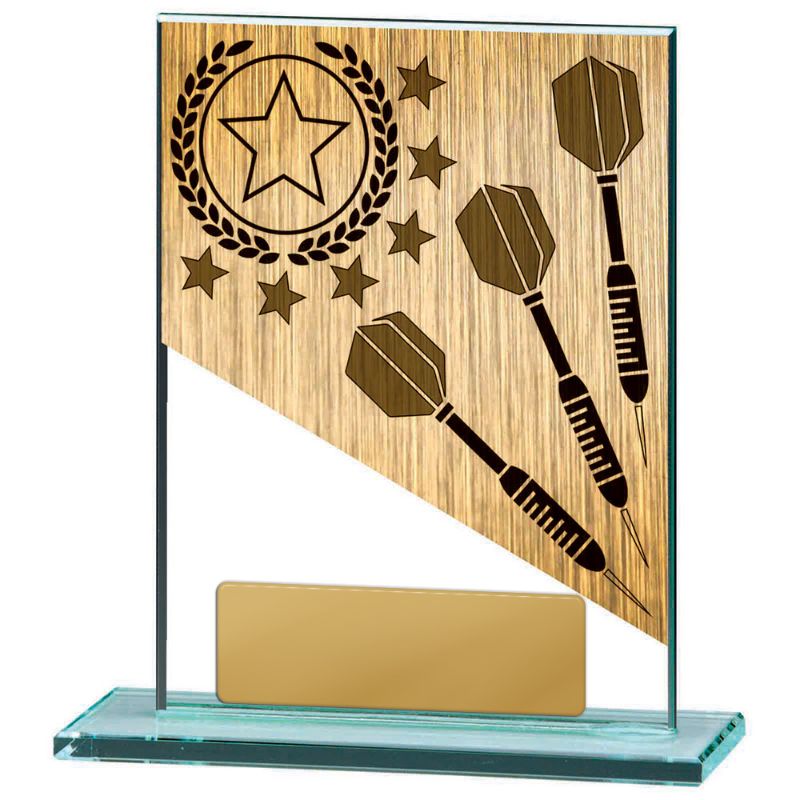 W22-8221 Darts Theme on Glass 13cm