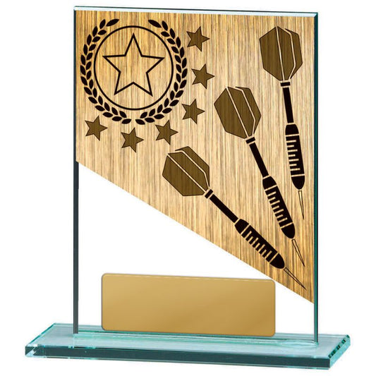 W22-8221 Darts Theme on Glass 13cm