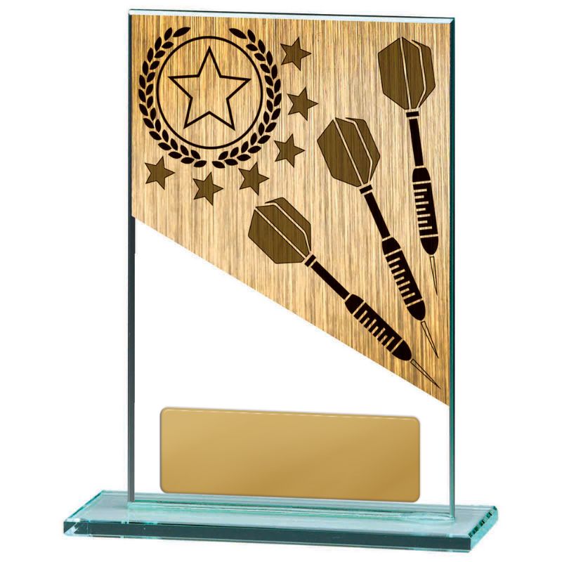 W22-8222 Darts Theme on Glass 15cm