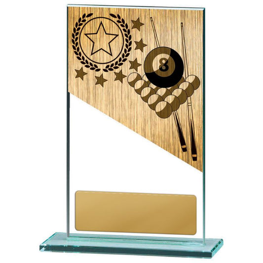 W22-8226 Billiards Theme on Glass 17cm