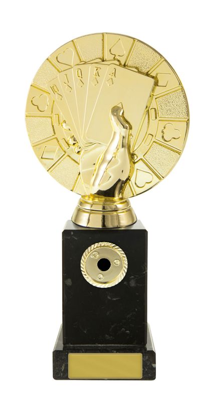 W22-8242 Poker Hand on Column 18.8cm
