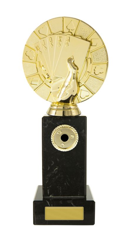 W22-8243 Poker Hand on Column 22.3cm