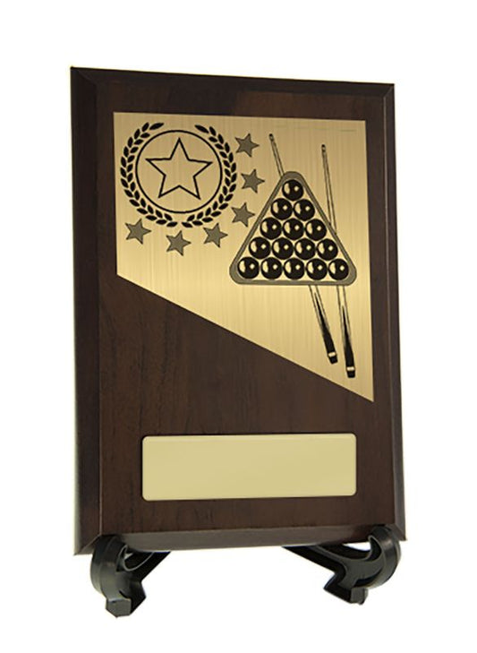 W22-8314 Plaque with Billiards Trim 15.5cm