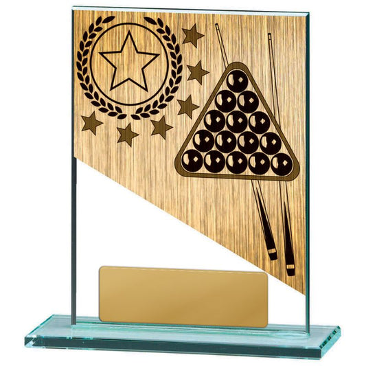 W22-8320 Billiards Theme on Glass 13cm