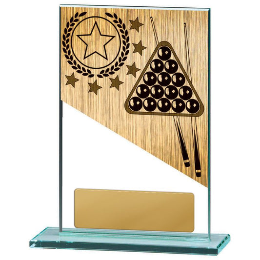 W22-8321 Billiards Theme on Glass 15cm