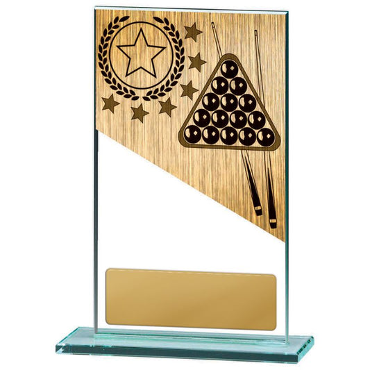 W22-8322 Billiards Theme on Glass 17cm