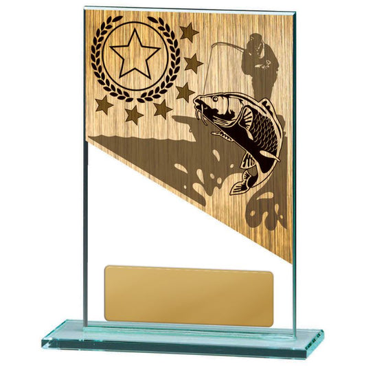 W22-8722 Fishing Theme on Glass 15cm