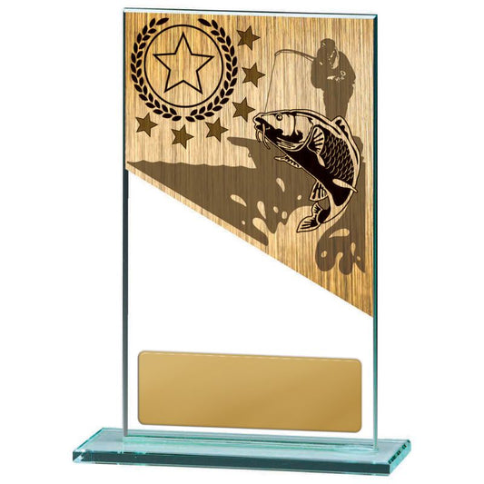 W22-8723 Fishing Theme on Glass 17cm