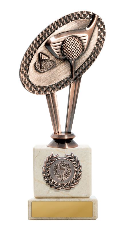 W22-8812 Metal Golf Theme on Column 20cm