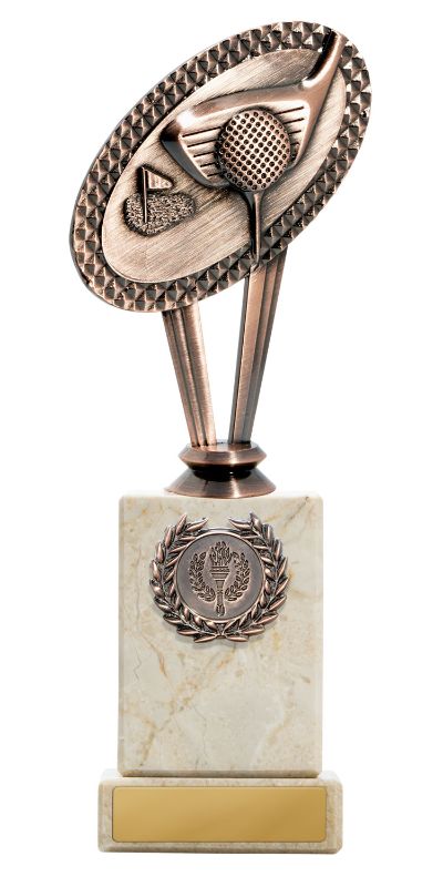 W22-8813 Metal Golf Theme on Column 22.5cm