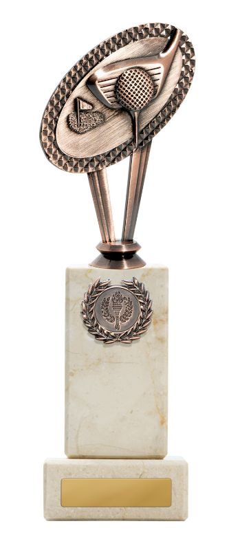 W22-8814 Metal Golf Theme on Column 25cm