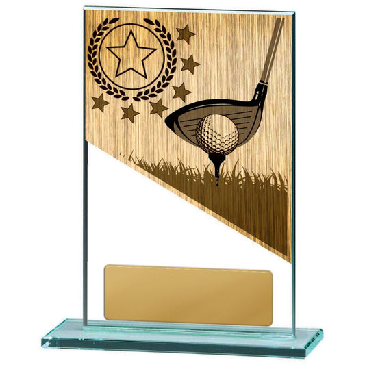 W22-8905 Golf Theme on Glass 15cm