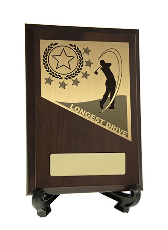 W22-8907 Plaque with Golf Trim 15.5cm