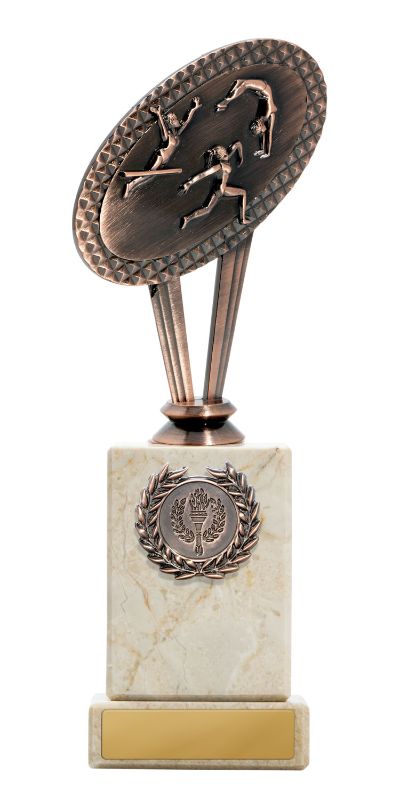 W22-9320 Metal Female Gymnastics Theme on Column 22.5cm