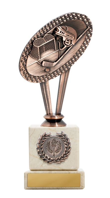 W22-9428 Metal Ice Hockey Theme on Column 20cm