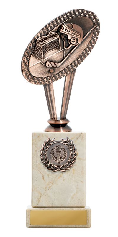 W22-9429 Metal Ice Hockey Theme on Column 22.5cm