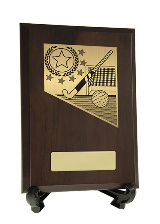 W22-9516 Plaque with Hockey Trim 17.5cm