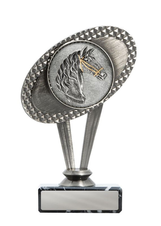 W22-9701 Metal Horses Theme on Base 15cm