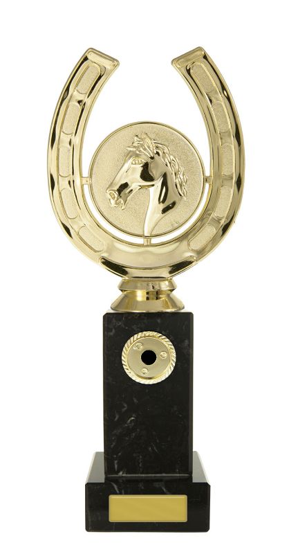 W22-9719 Horseshoe & Head on Column 27cm