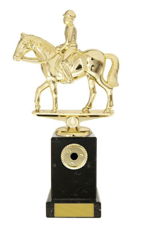 W22-9816 Equestrian Fig. on Column 21cm
