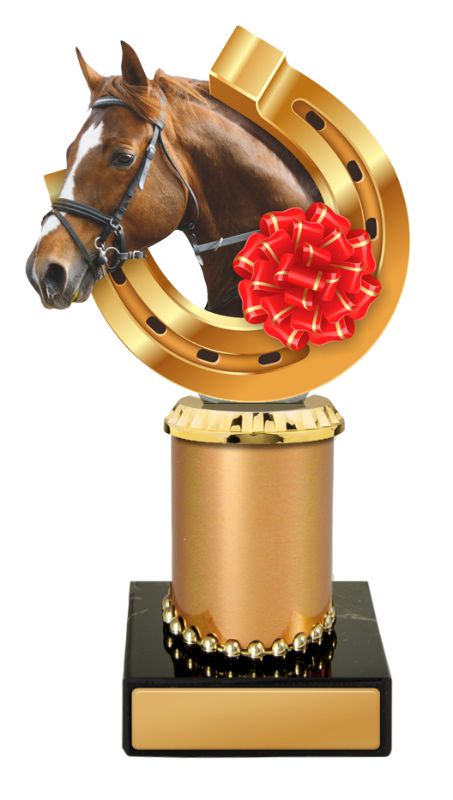 W22-9823 Acrylic Horse on Column 18.2cm