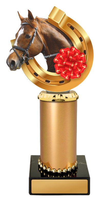 W22-9824 Acrylic Horse on Column 20.7cm