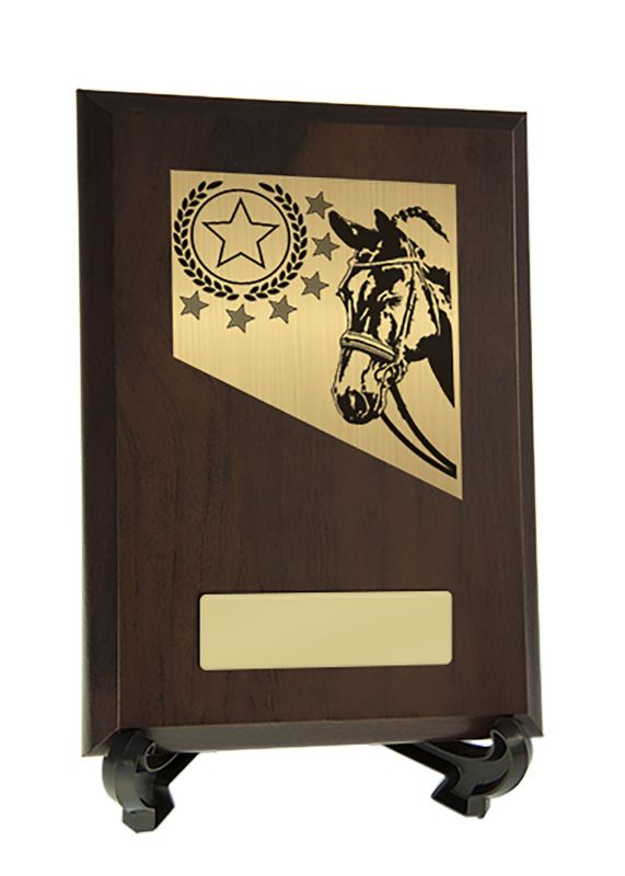 W22-9902 Plaque with Horses Trim 17.5cm