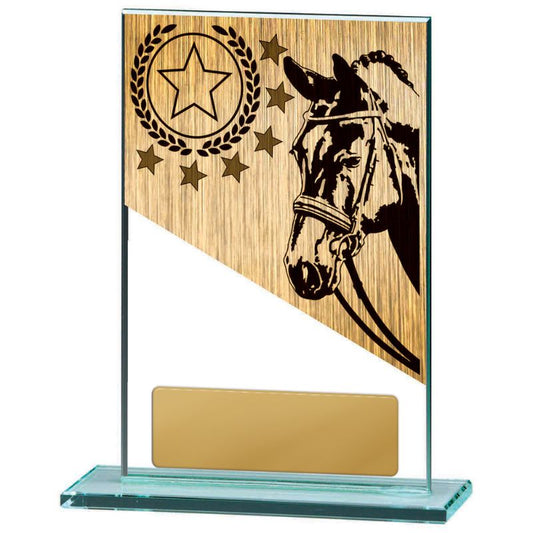 W22-9905 Horses Theme on Glass 15cm
