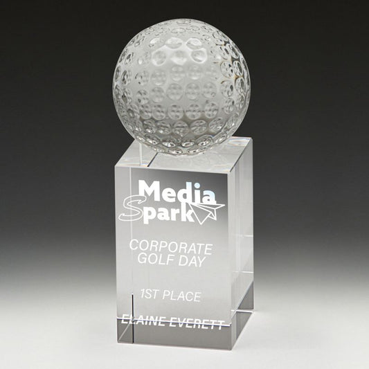 WC809 Crystal Acorn Golf 14cm