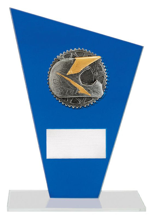 WF368C Cobalt Glass Motorcross 21cm