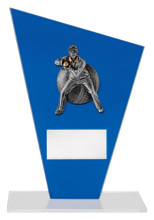 WF391B Cobalt Glass Male Fielding 190mm