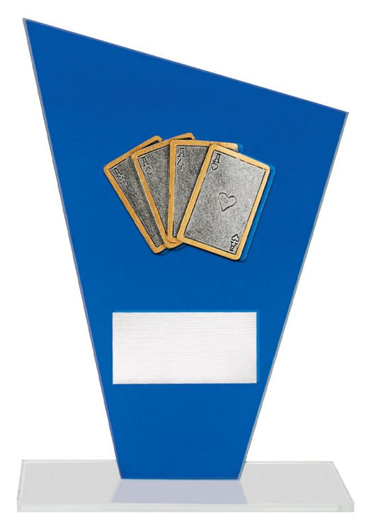WF397C Cobalt Glass Cards 21cm