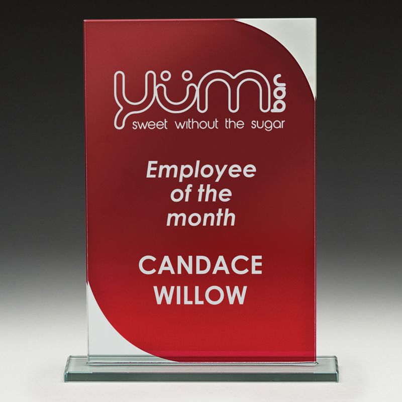 WP126 Colour Fusion Glass - Red 18.5cm