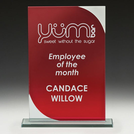 WP126 Colour Fusion Glass - Red 18.5cm