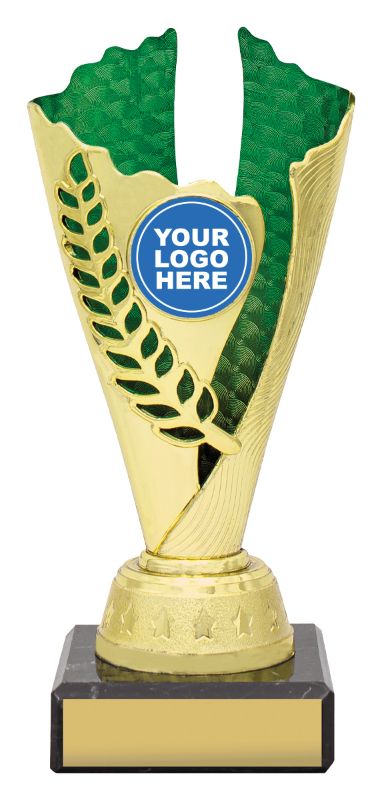 X3063 Spirit Cup Gold / Green 17.5cm