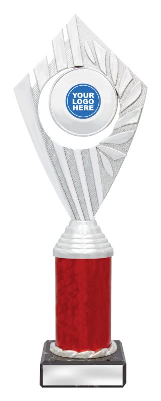 X3086 Flyer Trophies Silver / Red 28.5cm