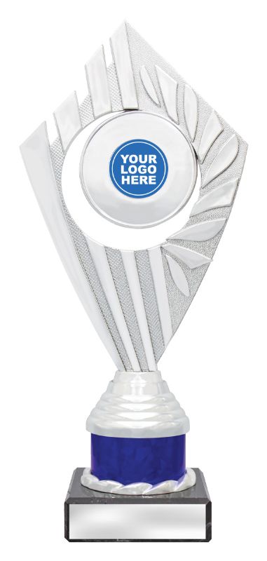 X3089 Flyer Trophies Silver / Blue 23cm