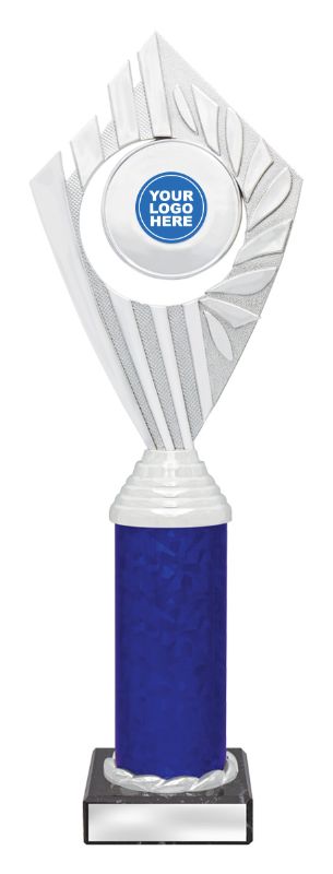 X3092 Flyer Trophies Silver / Blue 30.5cm