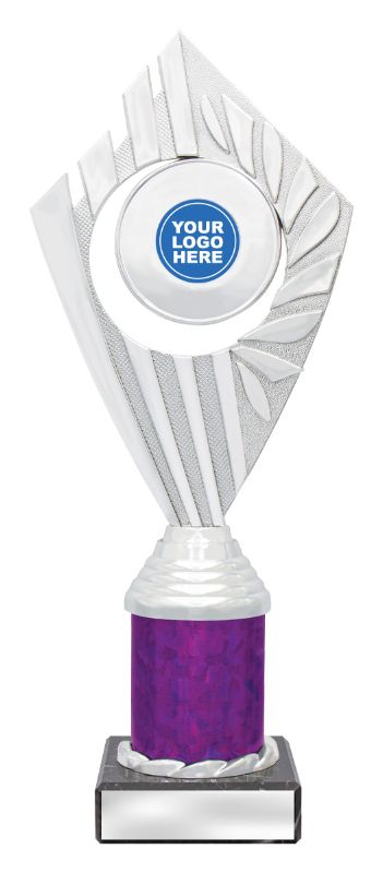 X3095 Flyer Trophies Silver / Purple 26cm