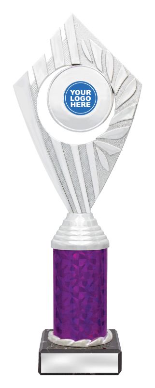 X3096 Flyer Trophies Silver / Purple 28.5cm
